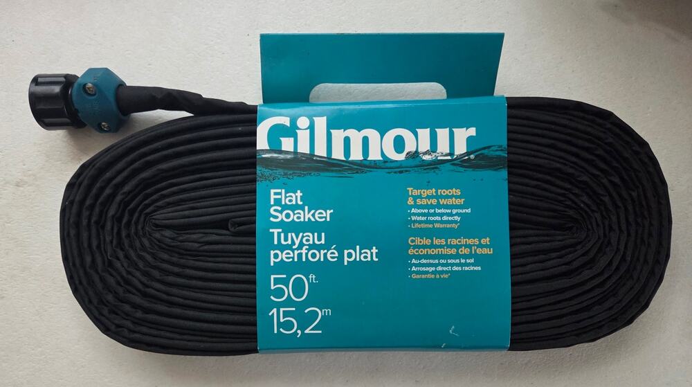 Gilmour Flat Soaker Hose 50ft for Efficient Watering Garden